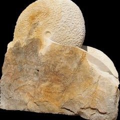 Argonauta, Sandstein, ca. 120 x 80 cm, 130 cm hoch