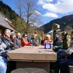 Ein kurzes Gastspiel der Sonne bei der Begrüßungsrunde am Freitag Nachmittag