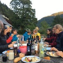 Erster Abend noch im Freien bei wolkenlosem Himmel, aber dann...