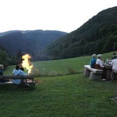 Abendliche Stimmung am Feuer