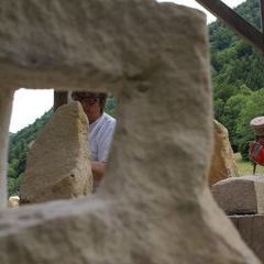 Und wieder die Arbeit am Stein im Fokus